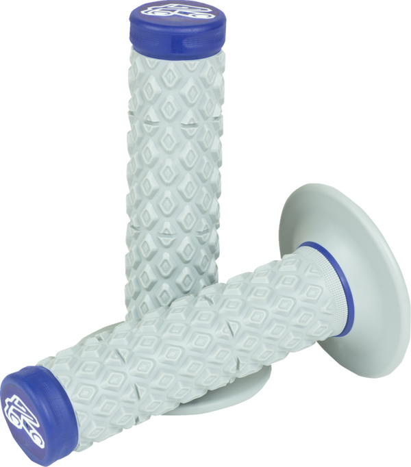 Revêtements RENTHAL MX Dual Glue-On Comfort - GRIS / BLEU
