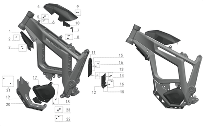 LOWER REAR FACE PLATE TALARIA BATTERY COMPARTMENT